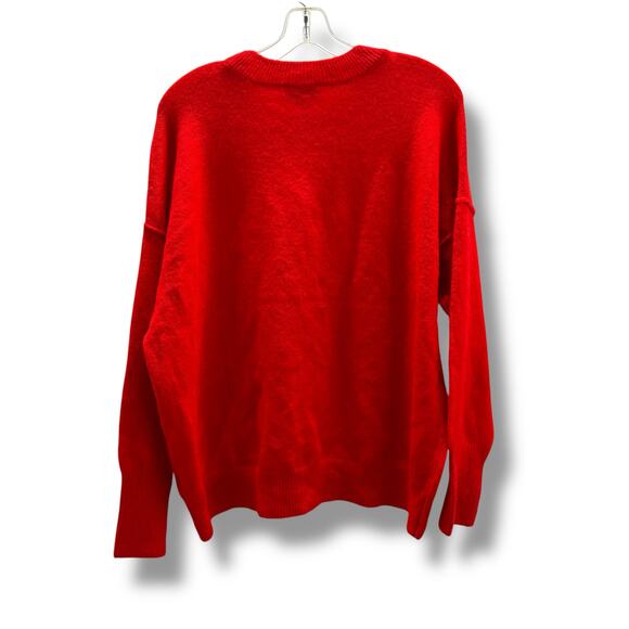 CeCe Women's Christmas Sweater - Red and White - Size M JOY Spellout SOFT - Picture 4 of 6